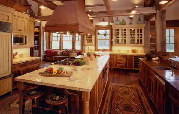 Картинка design, style, interior, kitchen, ranch