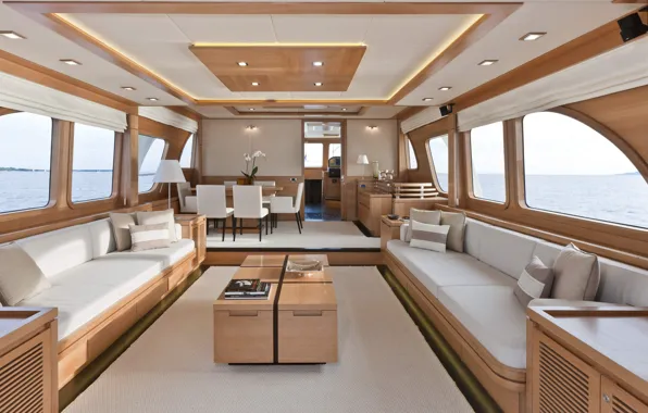 Картинка luxury, Interior, cockpit, salon, motor, Vicem, cruiser yacht