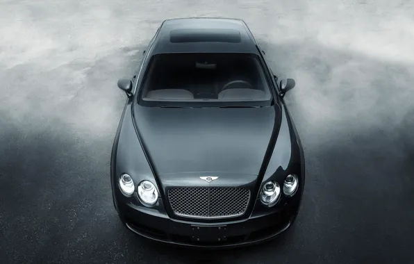 Картинка чёрный, Bentley, Continental, перед, black, front, бентли, континенталь