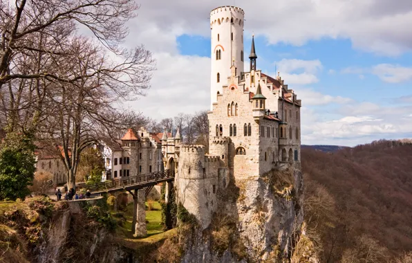 Картинка Замок, германия, средневековье, Лихтенштайн