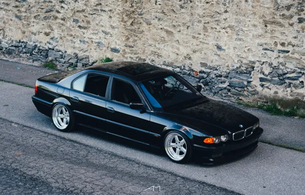 Картинка BMW, stance, E38