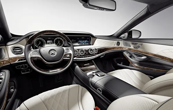 Картинка Mercedes-Benz, интерьер, Maybach, салон, мерседес, майбах, S-Class, X222, 2015