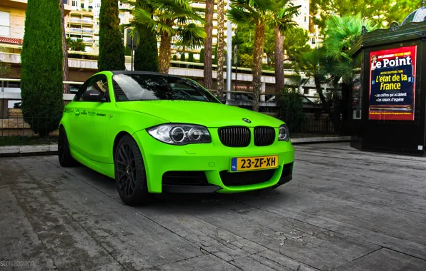 Картинка green, BMW, Coupe, 1 series