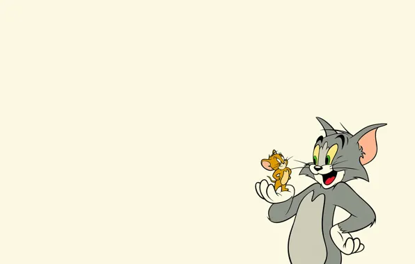 Картинка кот, усы, минимализм, Том и Джерри, Tom and Jerry, мышонок