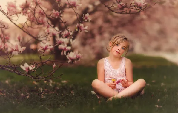Картинка весна, девочка, прелесть, Lorna Oxenham, In bloom