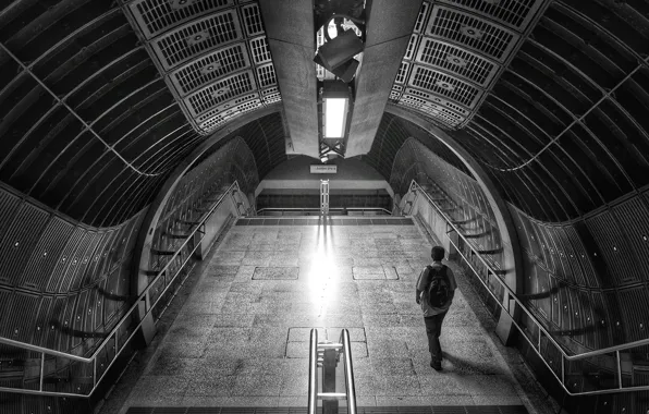 Картинка light, underground, man, subway, stairs
