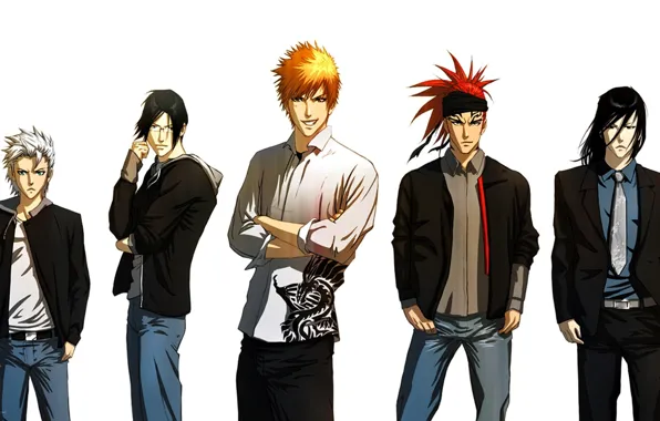 Картинка game, Bleach, red hair, anime, man, boys, redhead, dragon, asian, Kurosaki Ichigo, suit, manga, japanese, …