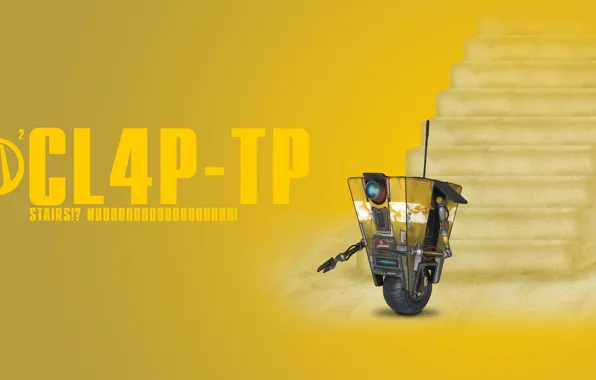 Картинка robot, stairs, Borderlands 2 CL4P-TP