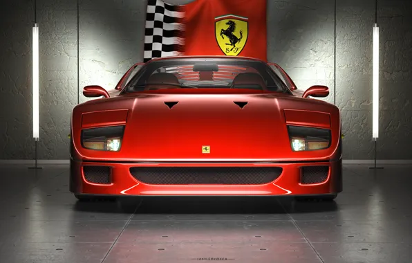 Картинка red, logo, Ferrarif40
