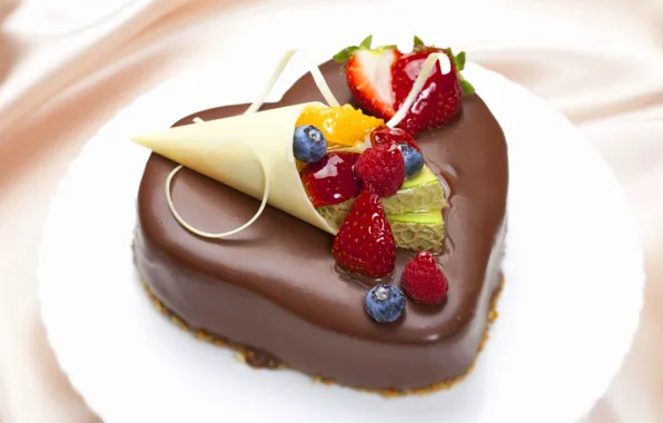 Картинка ягоды, малина, шоколад, черника, клубника, торт, сладкое, chocolate, вкусно, глазурь, strawberry, cakes, sweets