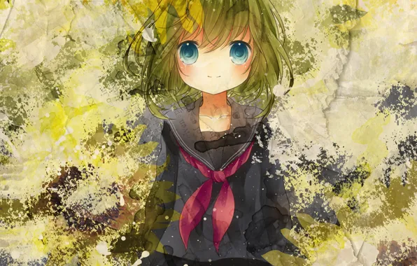 Картинка девушка, краски, арт, Vocaloid, Вокалоид, Gumi, hinanosuke