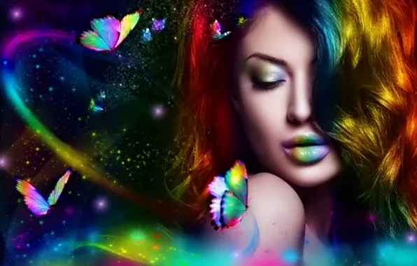 Картинка colorful, beauty, lovely, butterflies