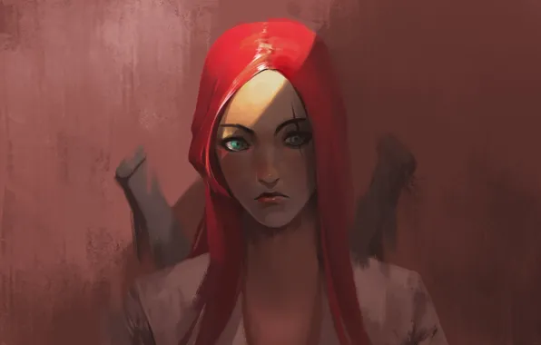 Картинка девушка, арт, рыжая, lol, League of Legends, Katarina, katarina, riot games, Sinister Blade