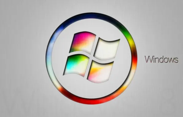 Картинка компьютер, цвет, логотип, кольцо, эмблема, windows, операционная система