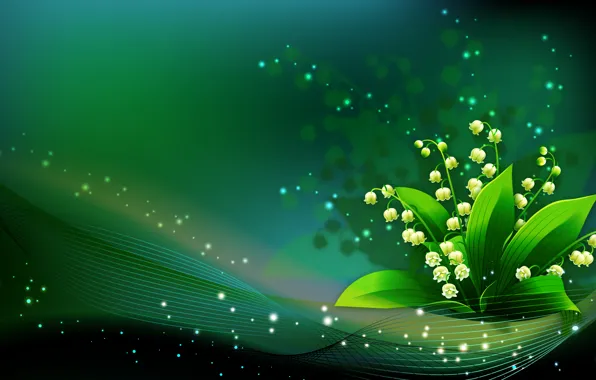 Картинка Зелень, Цветы, Красота, Лилии, цветующии