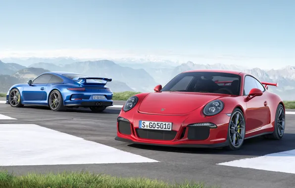 Картинка 911, Porsche, red, GT3, 2013