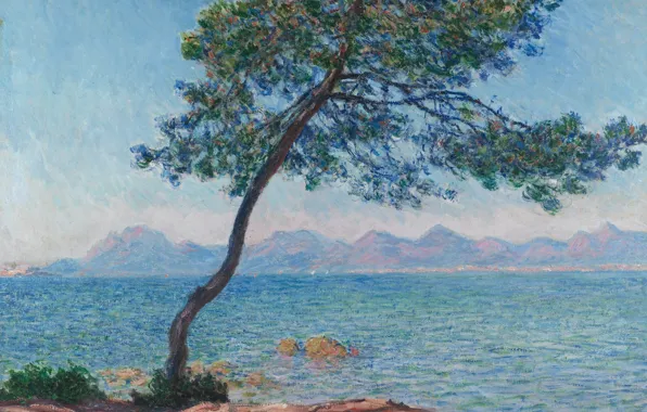 Картинка море, пейзаж, картина, Клод Моне, Горы Эстерель