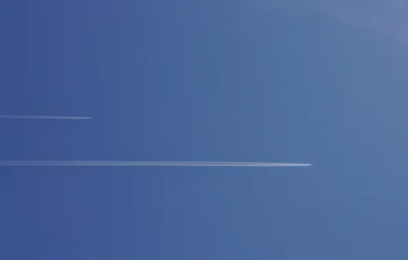 Картинка небо, минимализм, самолёты