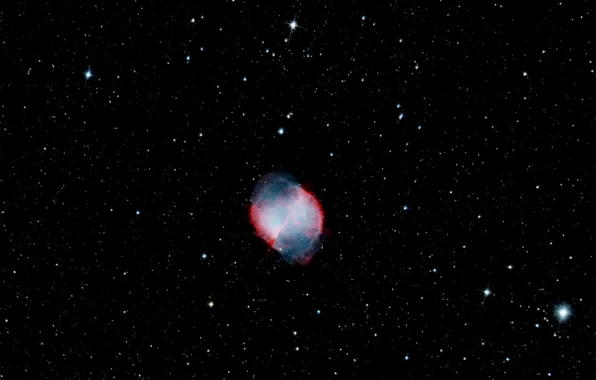 Картинка в созвездии, Лисички, Туманность Гантель, Dumbbell Nebula