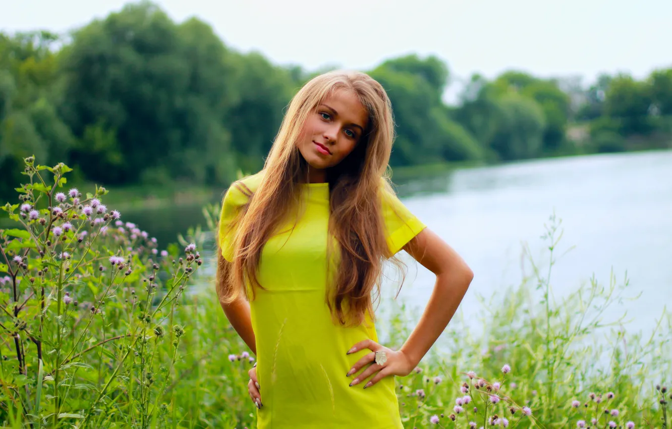 Обои лето природа Summer Russia Girls Nature Greens Русская 