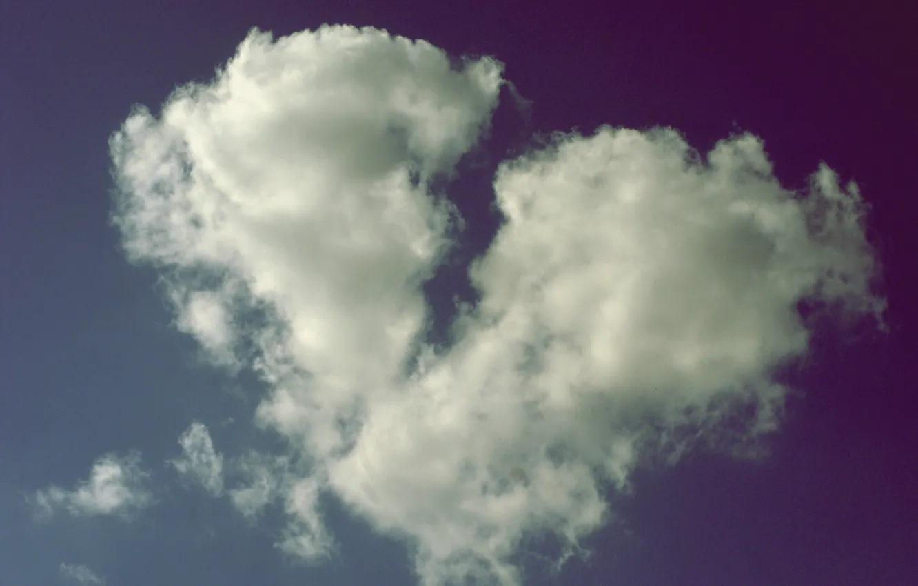 Фото обои небо, облака, настроение, сердце, облако, heart, разбитое сердце, broken love