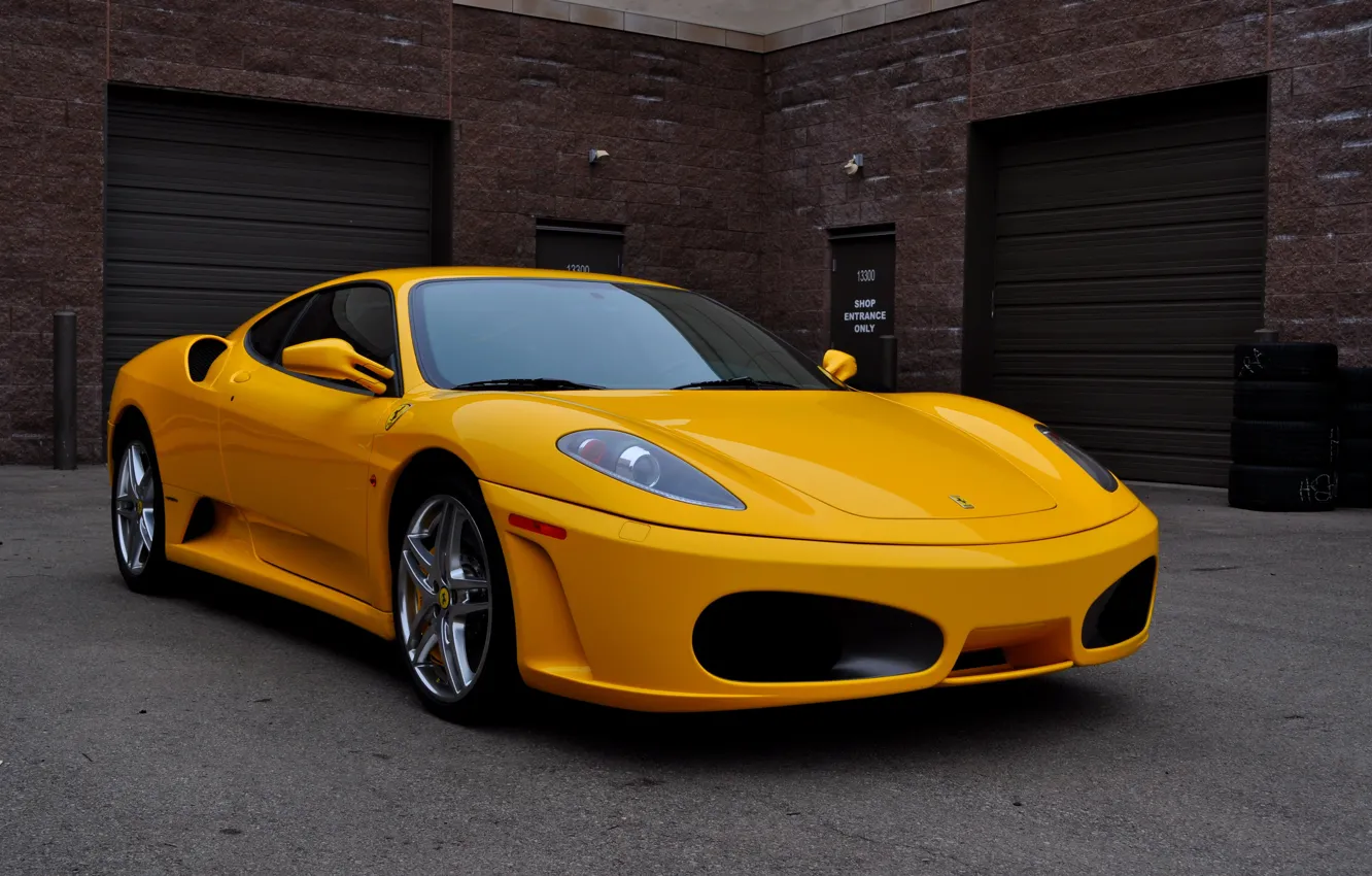 Фото обои F430, Ferrari, yellow