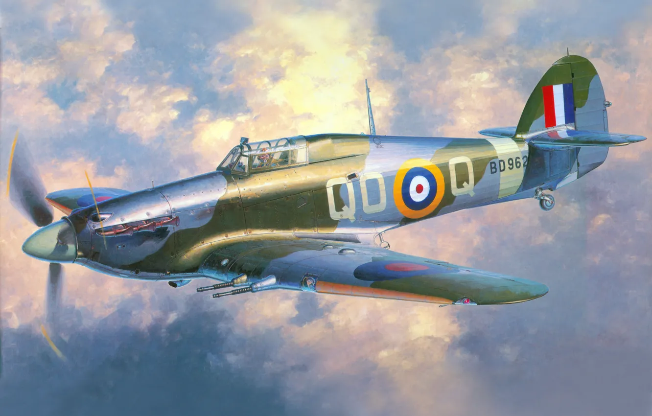 ...Британский, 3 Squadron RAF, (Hurricane IIA Series 2), Mk.IIC. 