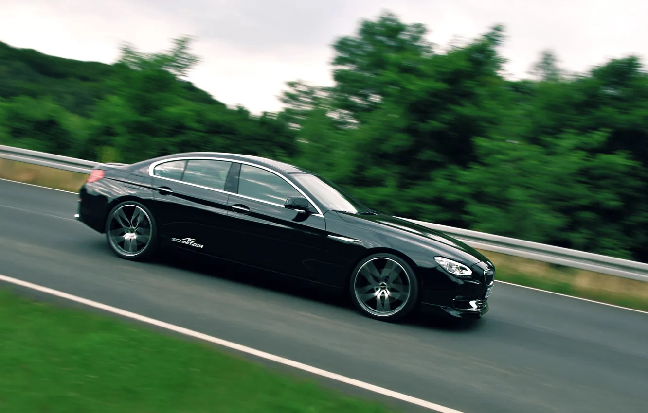Фото обои Gran Coupe, Tuning, Motion, BMW 640d, AC Schnitzer