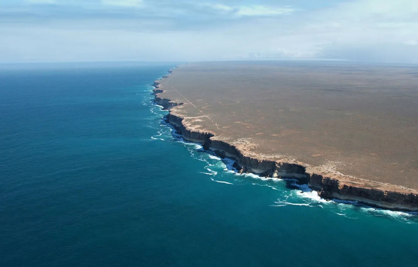Фото обои океан, берег, Австралия, South Australia, Nullarbor