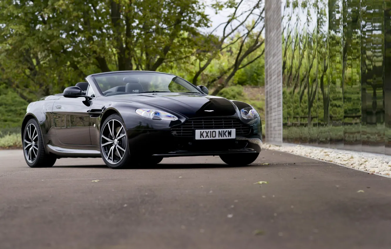 Фото обои авто, Aston Martin, черный, кабриолет