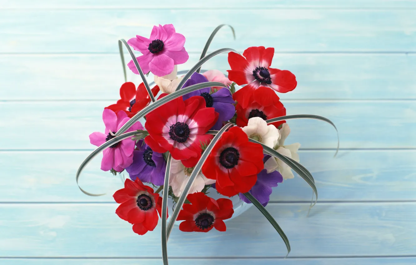 Фото обои цветы, красный, стол, букет, flowers, beauty, композиция