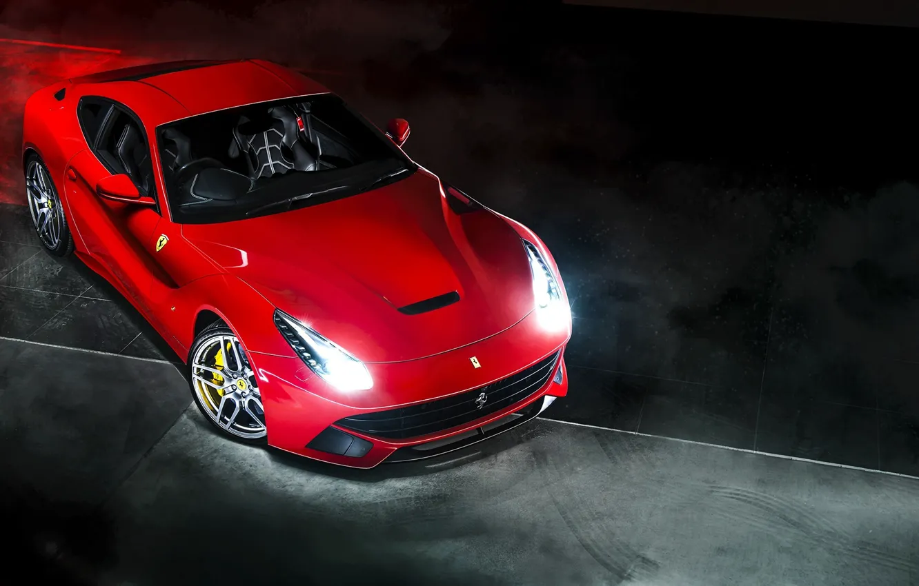 Фото обои красный, Ferrari, red, феррари, Berlinetta, F12, Kahn Design
