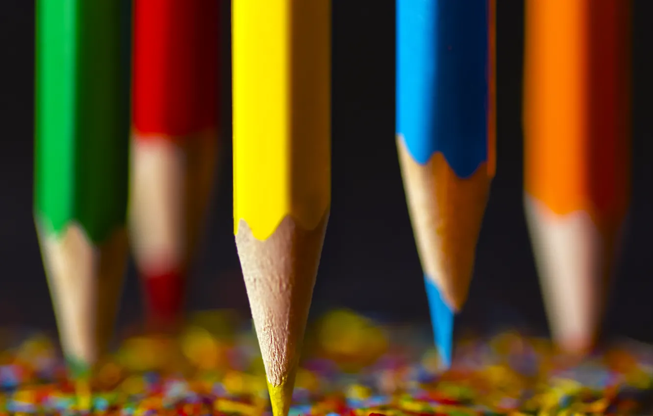 Фото обои цветные, карандаши, цветные карандаши
