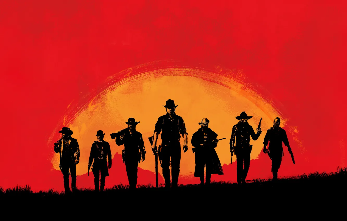 Фото обои Game, Rockstar Games, Red Dead Redemption 2, Gang