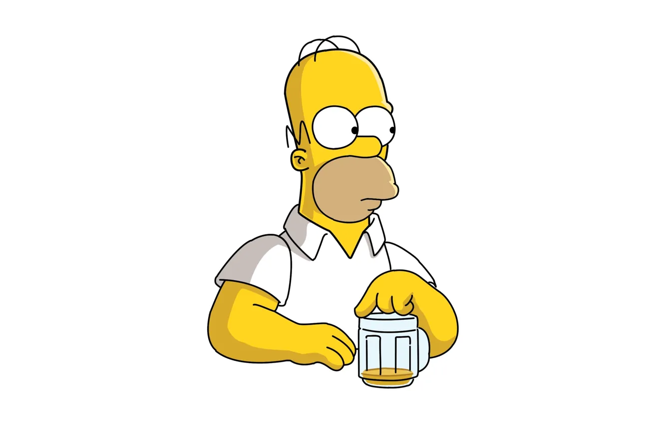 Фото обои the simpsons, beer, look, pose, Homer, Homero. 
