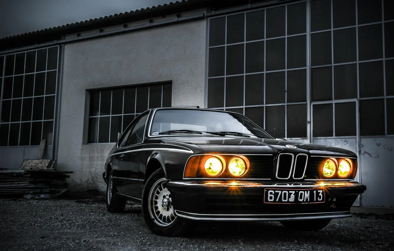 Фото обои car, BMW, Классика, black, E24, 635i