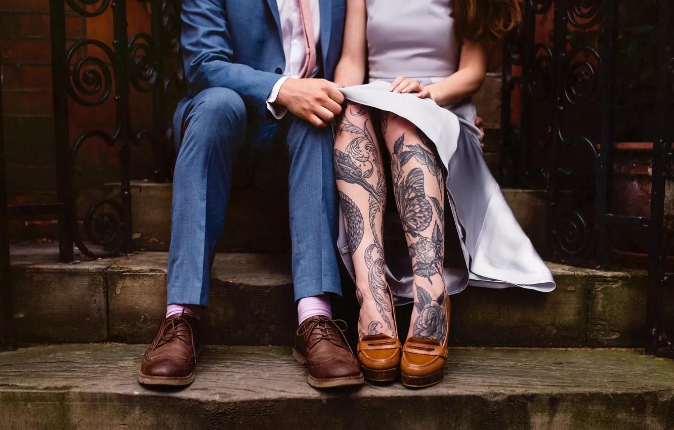Фото обои люди, ноги, тату, татуировки