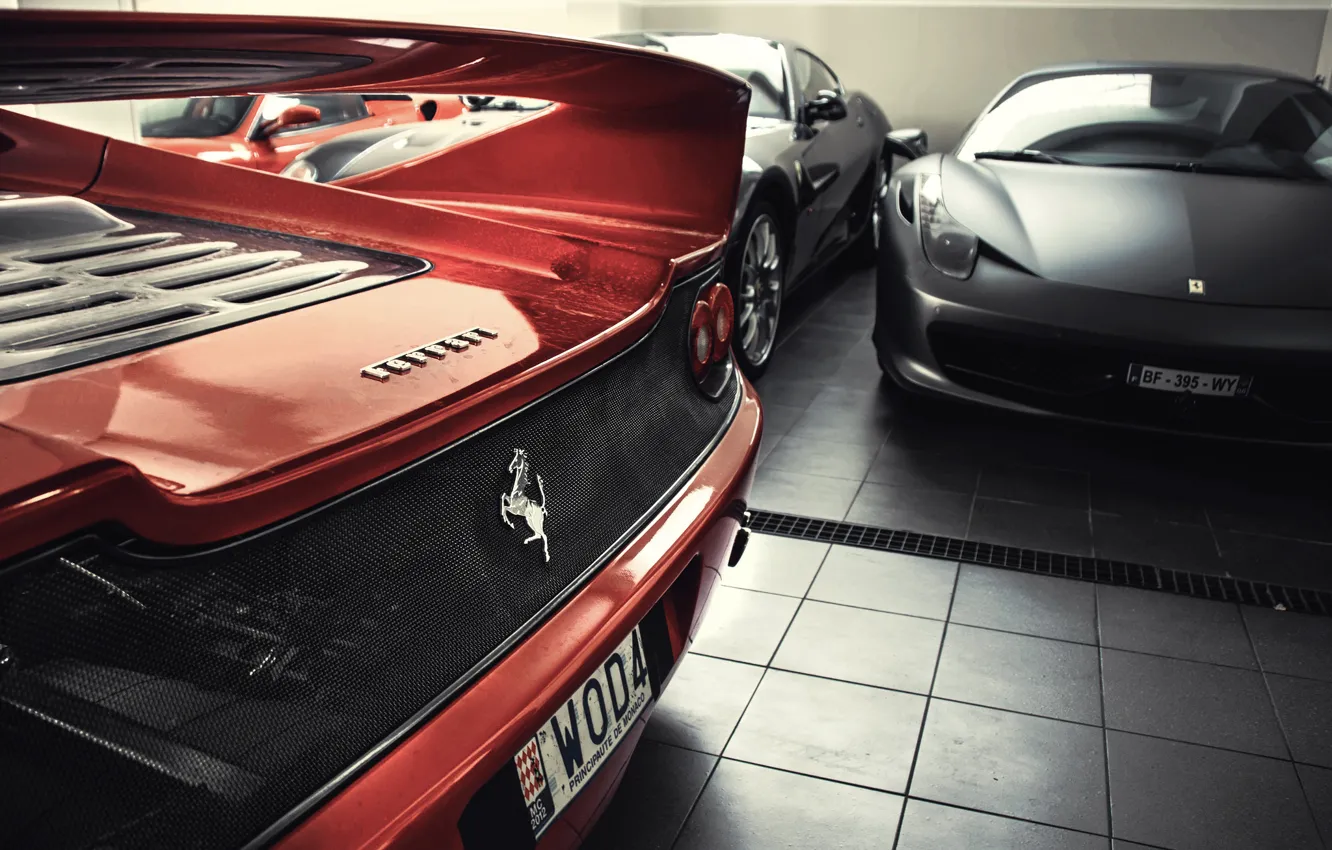 Фото обои красный, серебро, Ferrari, silver, red, феррари, 458, italia, 599, f50