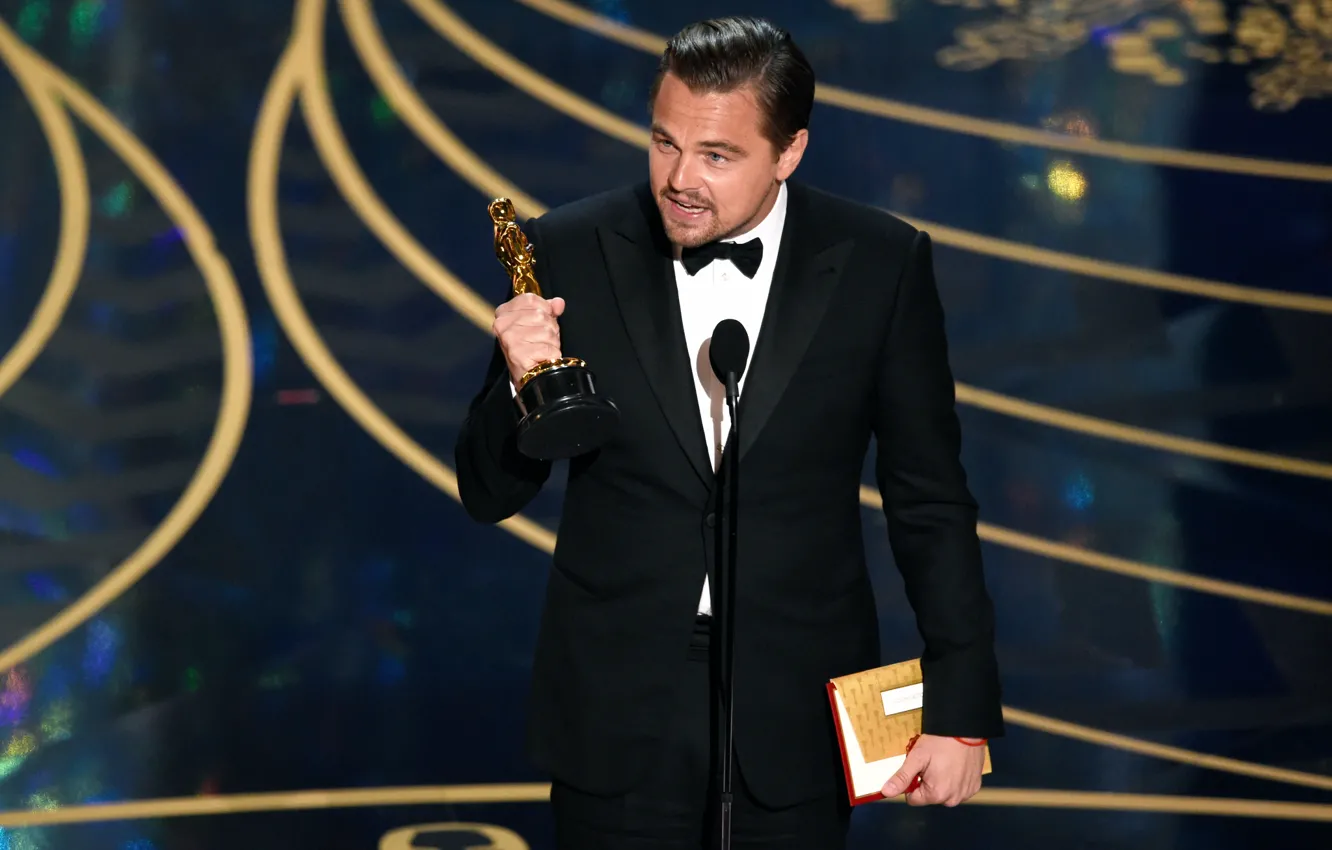 Фото обои победа, Леонардо Ди Каприо, Leonardo DiCaprio, 2016, OSCARS