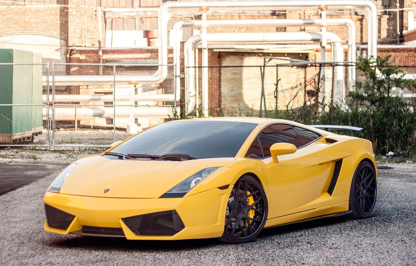 Фото обои Lamborghini, Gallardo, ламборджини, yellow, галлардо
