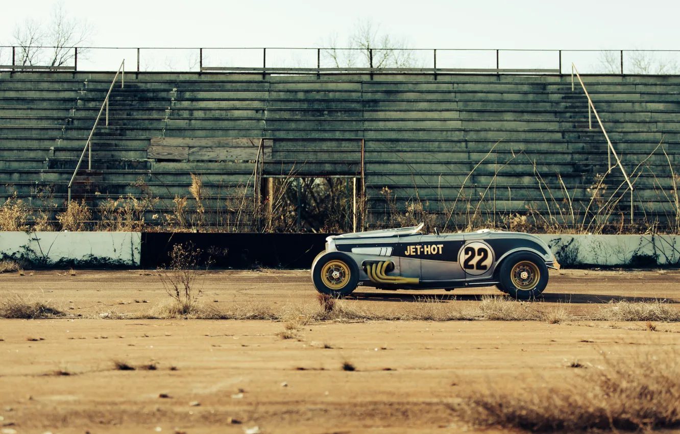 Фото обои Ford, Race, American, Hot rod, Speedway, '32, FULLER MOTO, Jet-hot