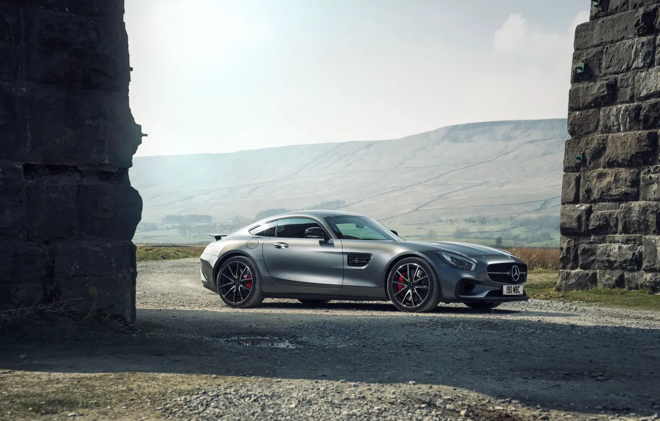 Фото обои Mercedes, мерседес, AMG, амг, UK-spec, 2015, Edition 1, GT S, C190