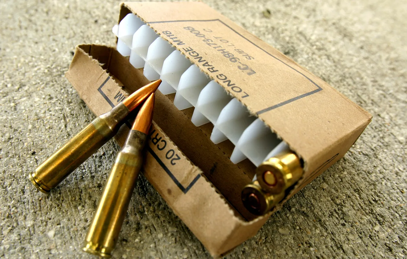 Фото обои ammunition, M1A rifle, caliber 7.62x51mm. 