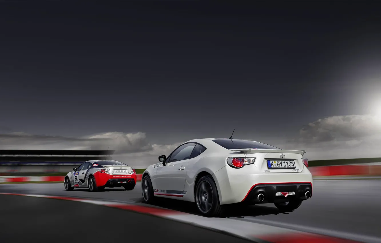 Фото обои Авто, Белый, Машина, Toyota, Автомобиль, Блик, GT86, Два, GT 86, Cup Edition