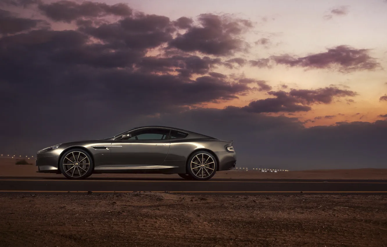 Фото обои Aston Martin, DB9, Dubai, Side, Supercar