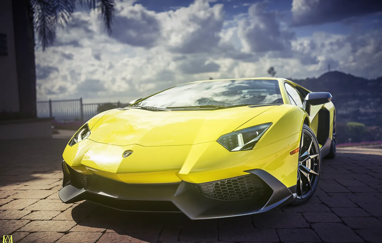 Фото обои supercar, автообои, Lamborghini aventador