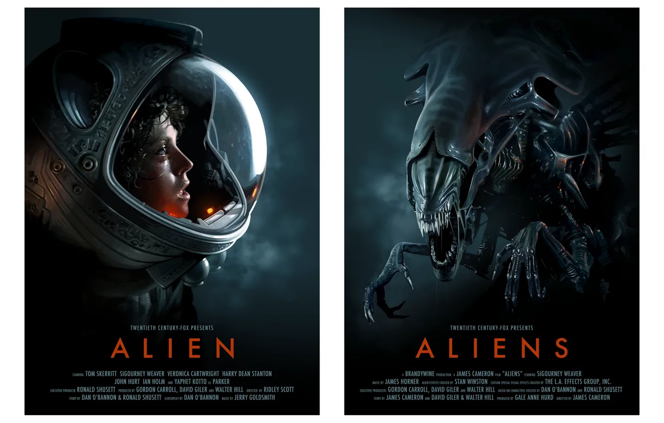 Фото обои aliens, Alien, science fiction, 1979, helmet, 1986, space suit, Sigourney Weaver, posters of classic movies