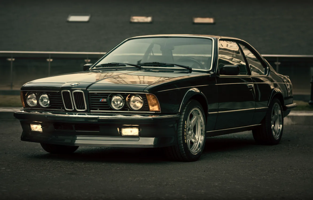 Фото обои BMW, black, E24, CSi, M635