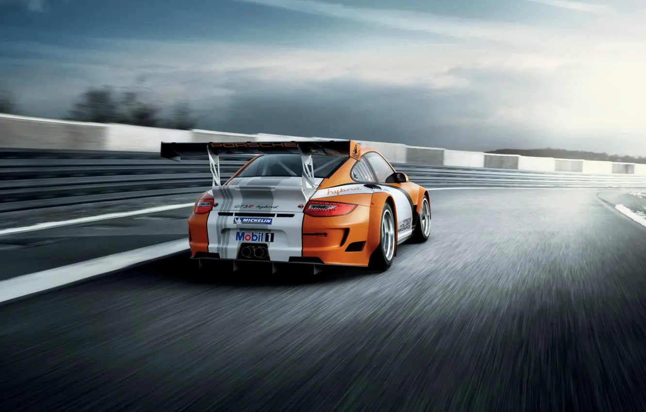 Фото обои трасса, гонки, спорткар, порше, Porsche 911