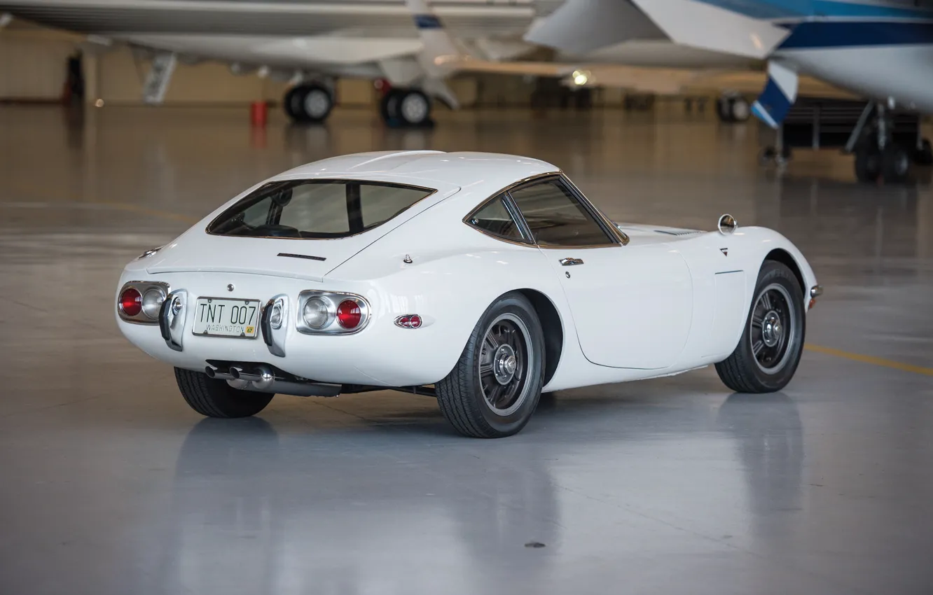 Фото обои белый, ангар, white, sportcar, japan, 1967, 2000GT, TOYOTA